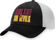 TOP OF THE WORLD Men's Top of the World Black/White Arizona State Sun Devils Stockpile Trucker Snapback Hat