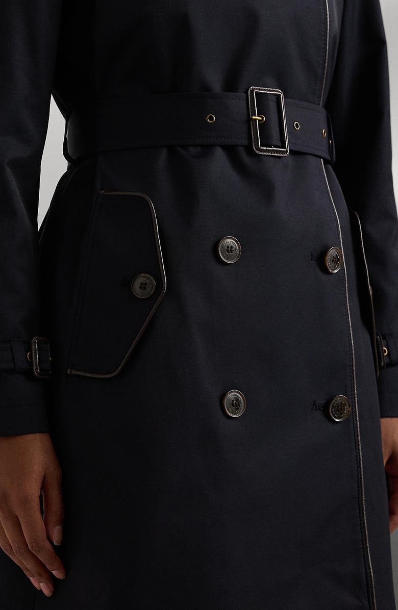 Lauren Ralph Lauren Belted Water Resistant Double Breasted Trench Coat, Alternate, color, 
