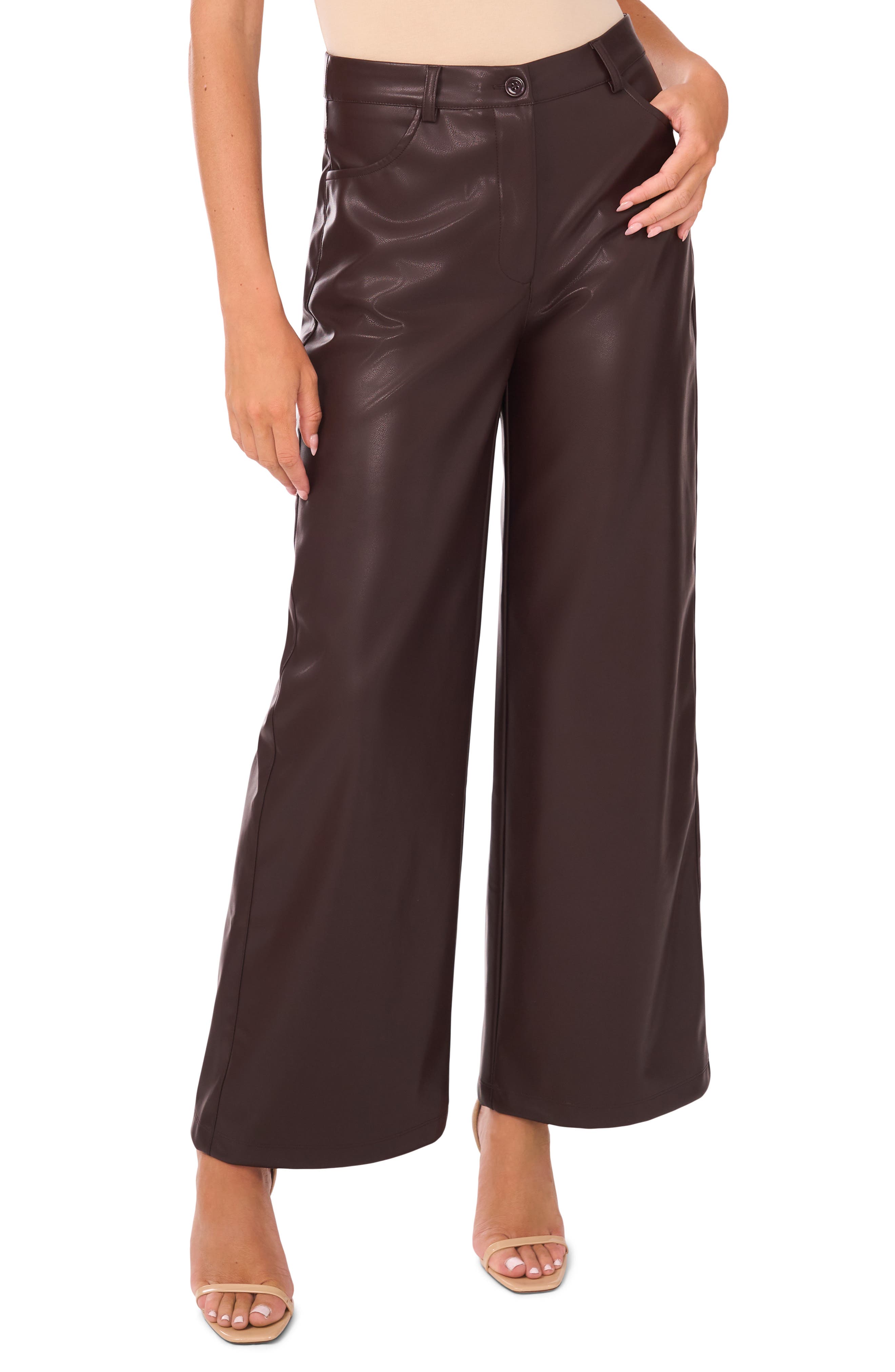 Parker Faux Leather Wide Leg Pants