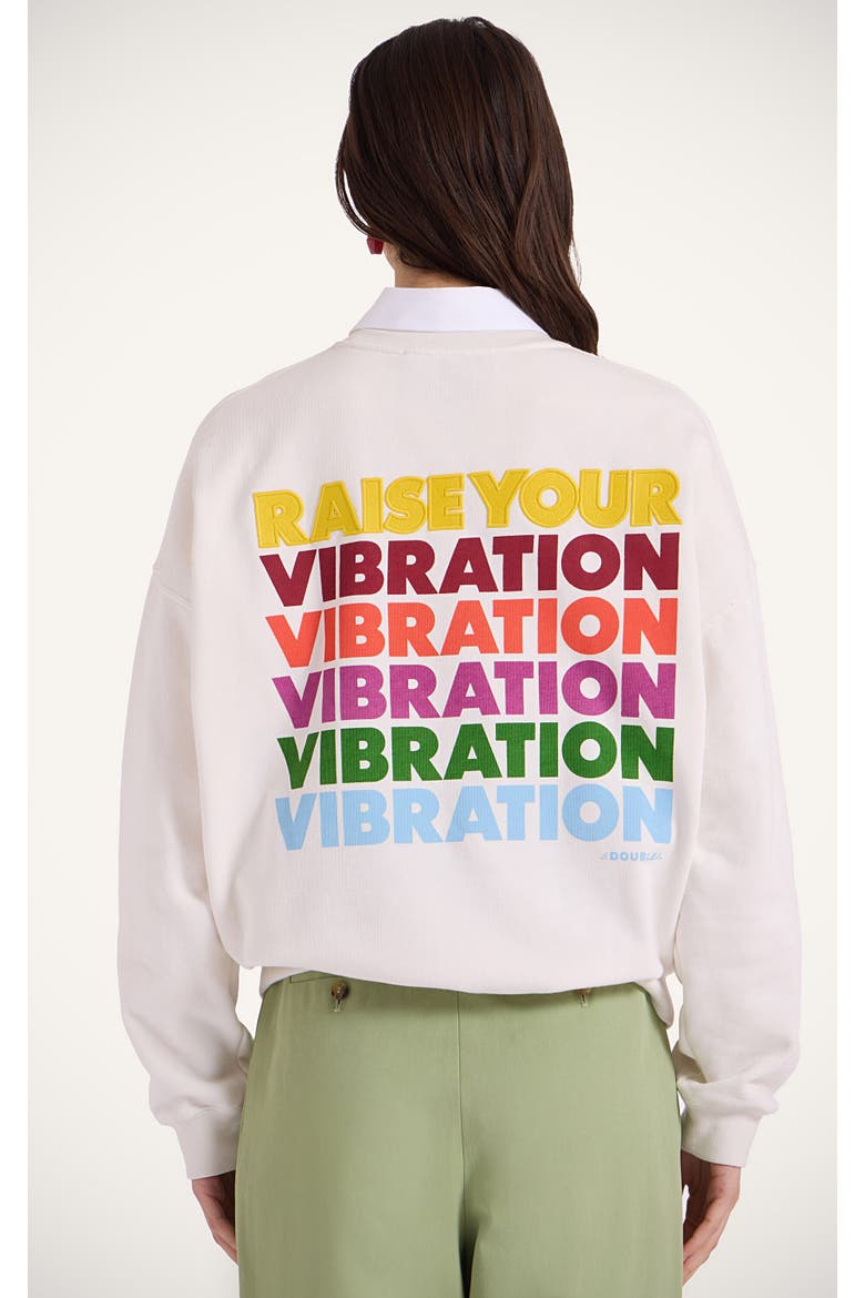 House Sweatshirt, Alternate, color, Raise Your Vibration Off White