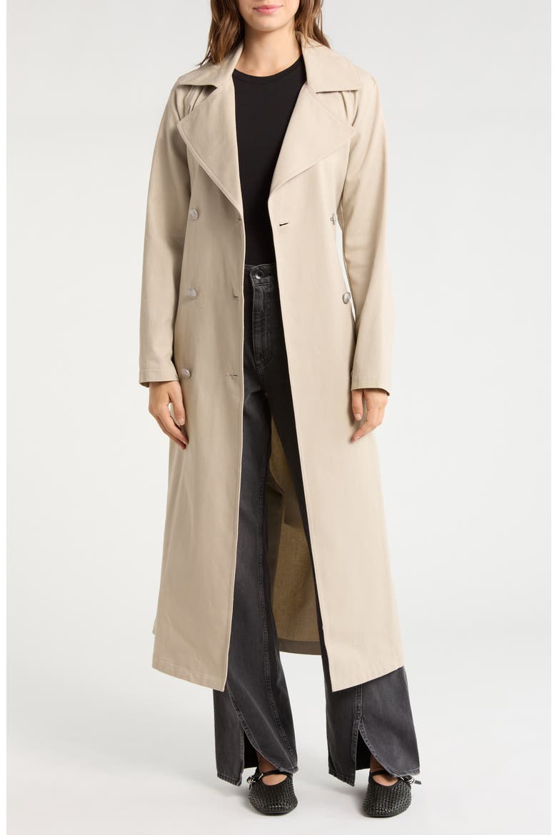 Ginny Twill Trench Coat, Main, color, SANDSTONE