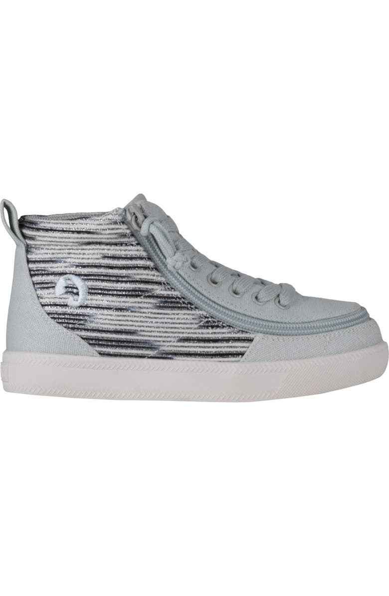 BILLY Footwear Kids' Classic D|R High Top Sneaker, Alternate, color, Silver Streak