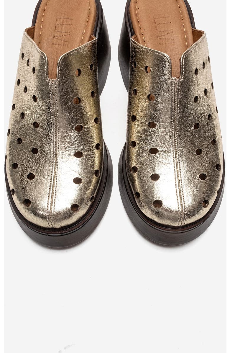 Forever & Always Shoes Nives Leather Wedge Sandal, Alternate, color, Gold