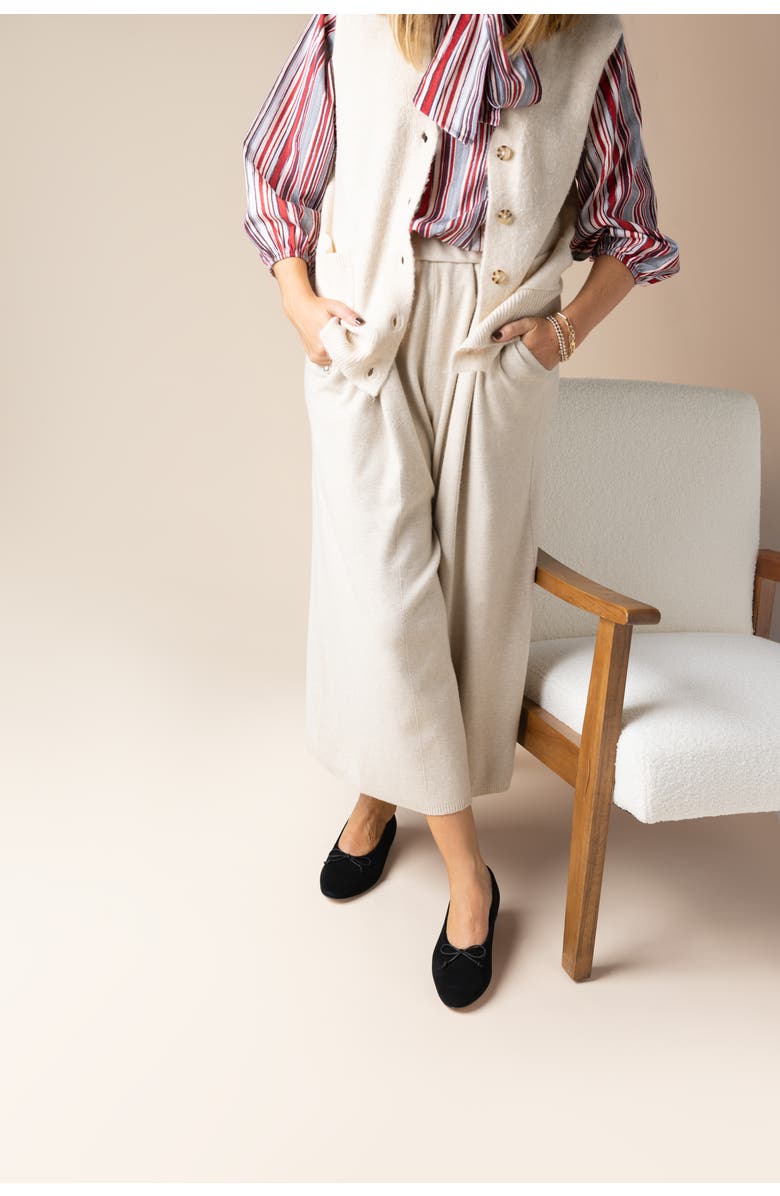 Menina Step Amelie Leather Ballet Flat, Alternate, color, Black Suede