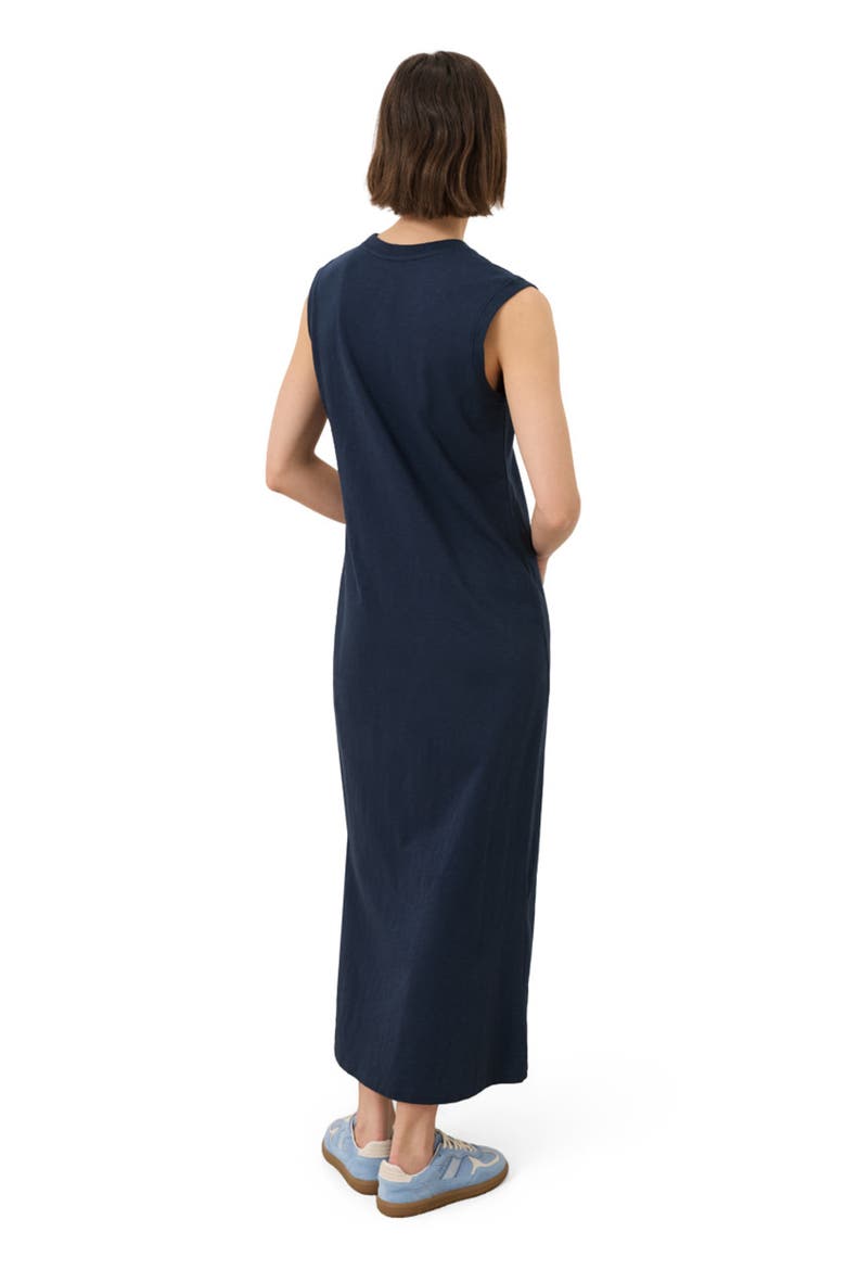 Organic Cotton Soft-Slub Essential Muscle Tee Maxi Dress, Alternate, color, Navy