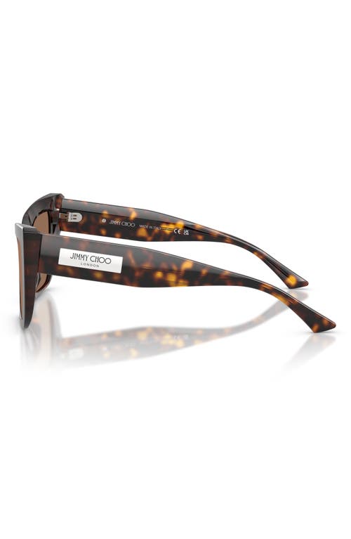 Jimmy Choo 54mm Butterfly Sunglasses In Havana/dark Brown