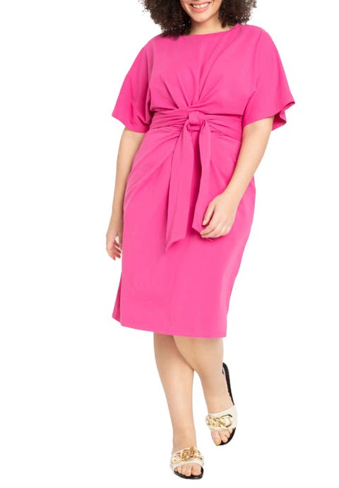 Cross Front Flutter Sleeve Dress (Plus Available)