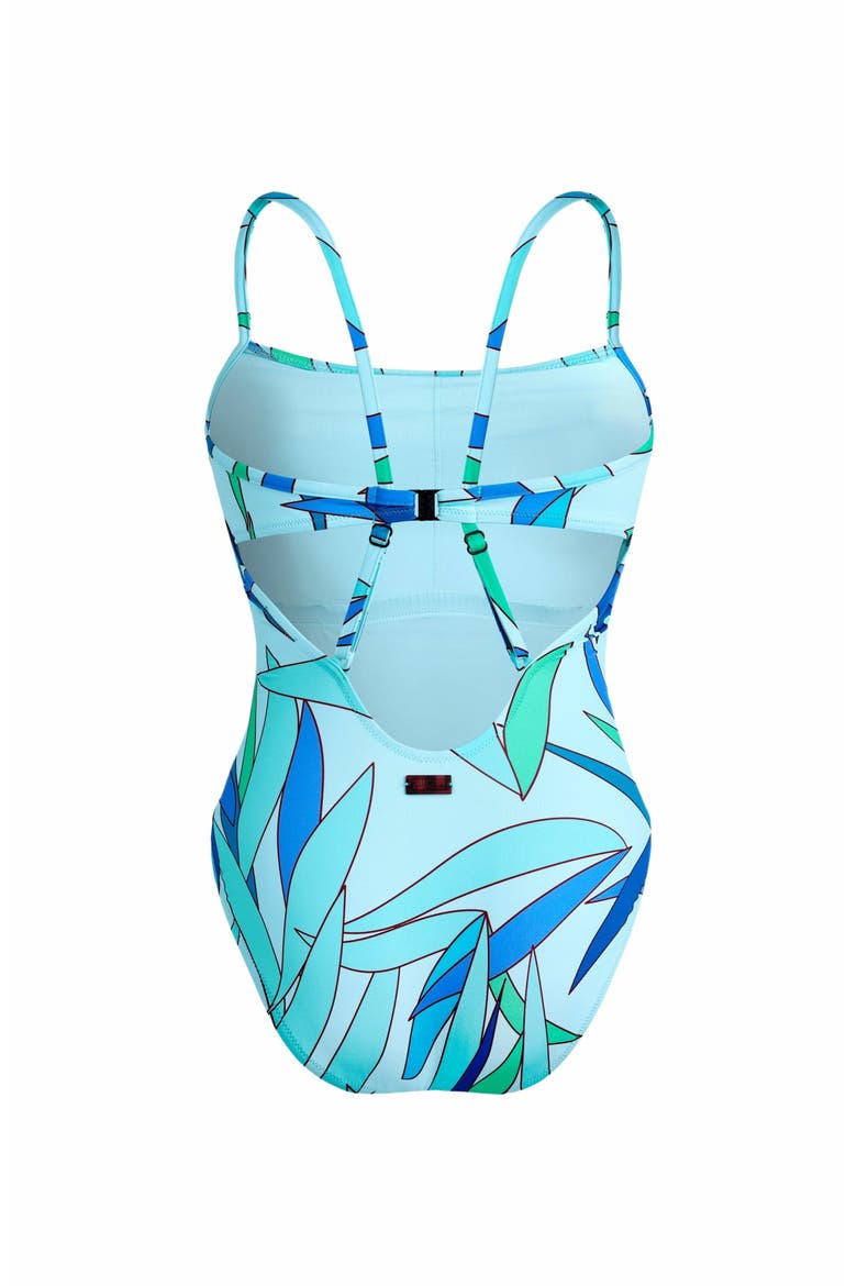 Women's Madrague Crossed Back Straps One-Piece Swimsuit, Alternate, color, THALASSA