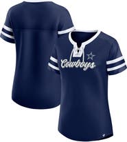 FANATICS Women's Fanatics Branded Navy Dallas Cowboys Original State Lace-Up T-Shirt