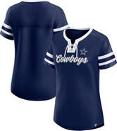 FANATICS Women's Fanatics Branded Navy Dallas Cowboys Original State Lace-Up T-Shirt
