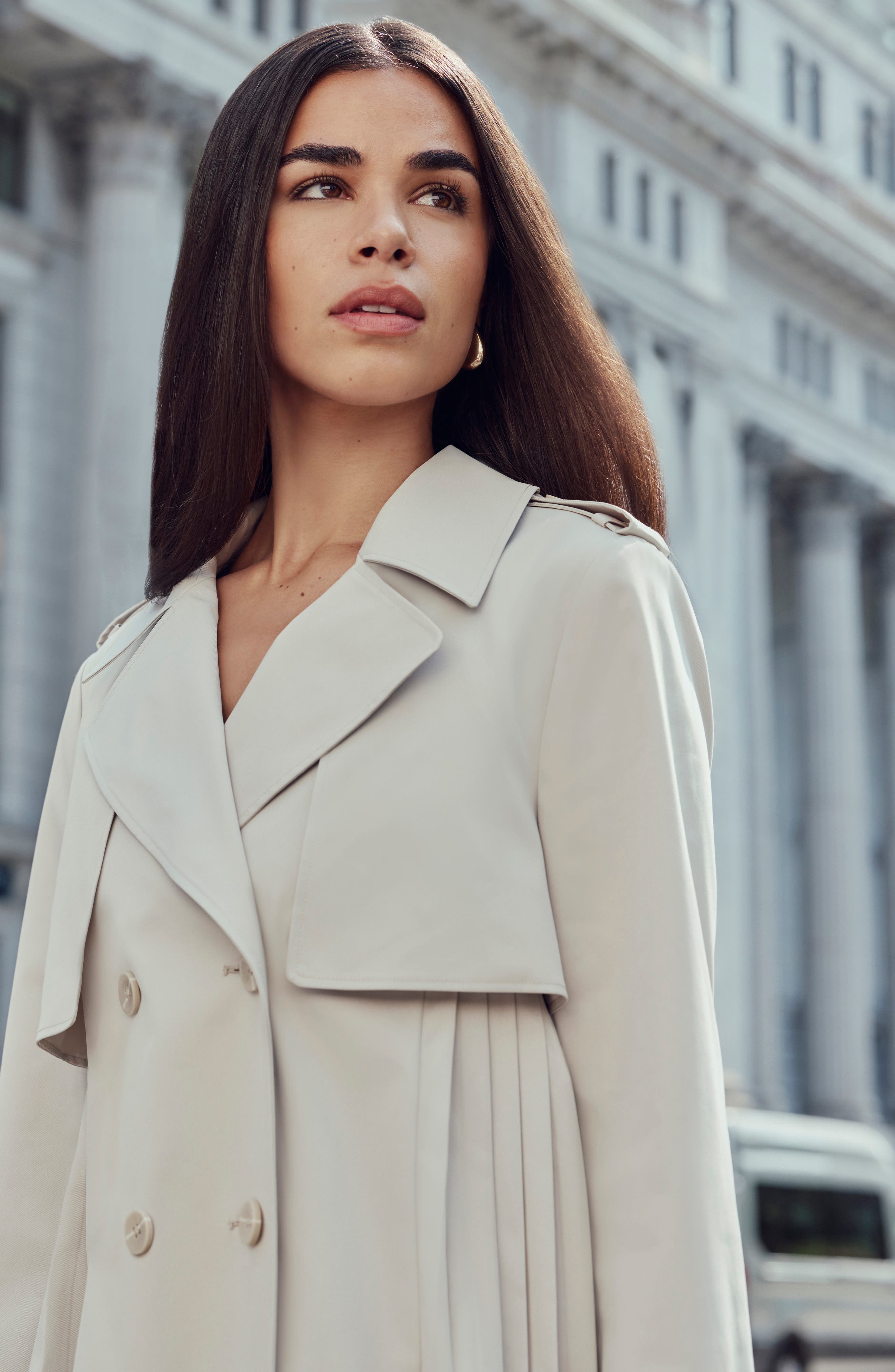 Elanor Pleated Trench Coat (Women) | Nordstrom