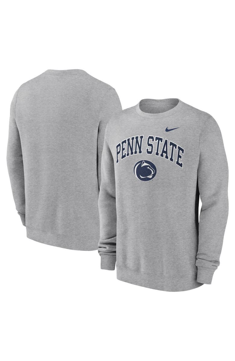 Nike Men
s Nike Gray Penn State Nittany Lions Arch Pullover Sweatshirt, Main, color, Gray