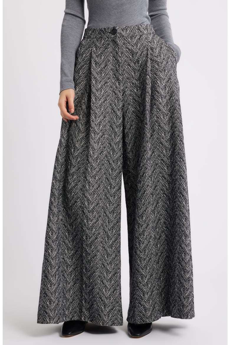 Tetosa Pants, Main, color, MONOCHROME HERRINGBONE