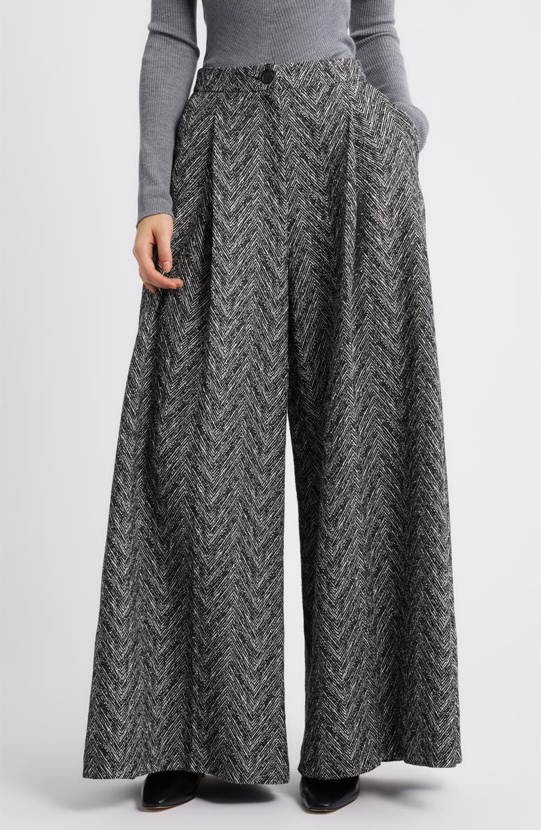 BOSS Tetosa Pants, Main, color, Monochrome Herringbone