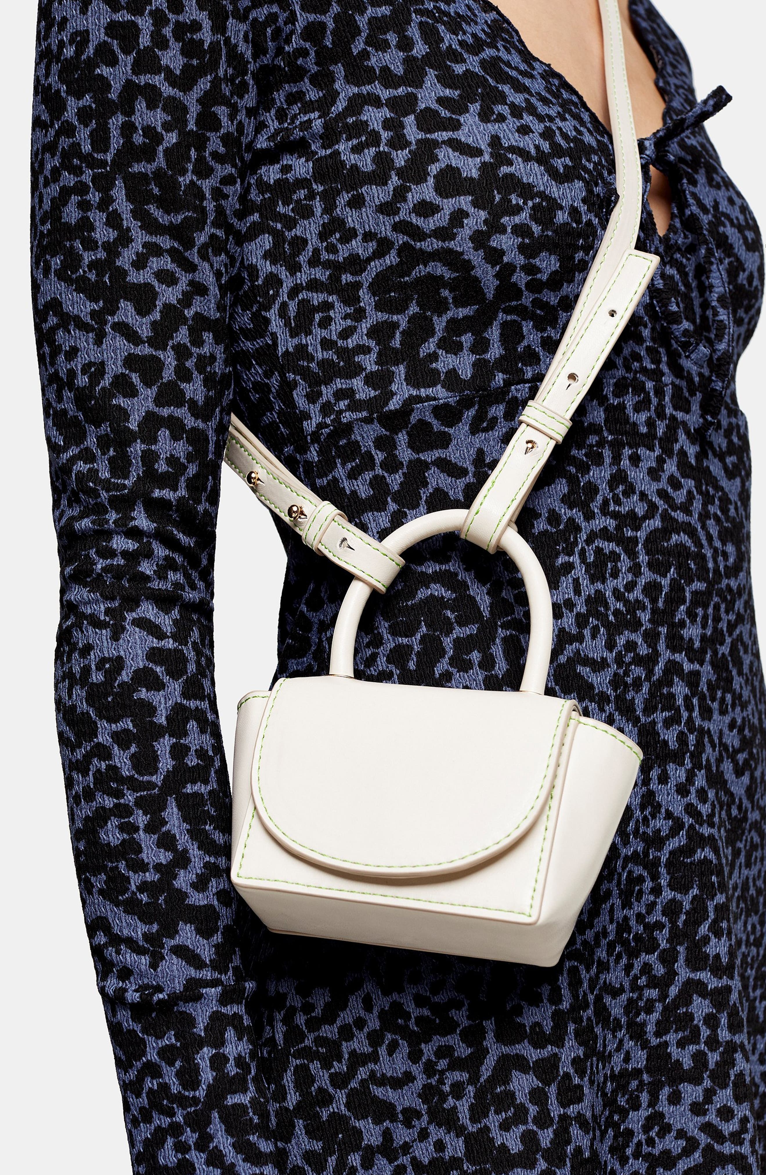 Mini Ken Faux Leather Crossbody Bag, Alternate, color, WHITE