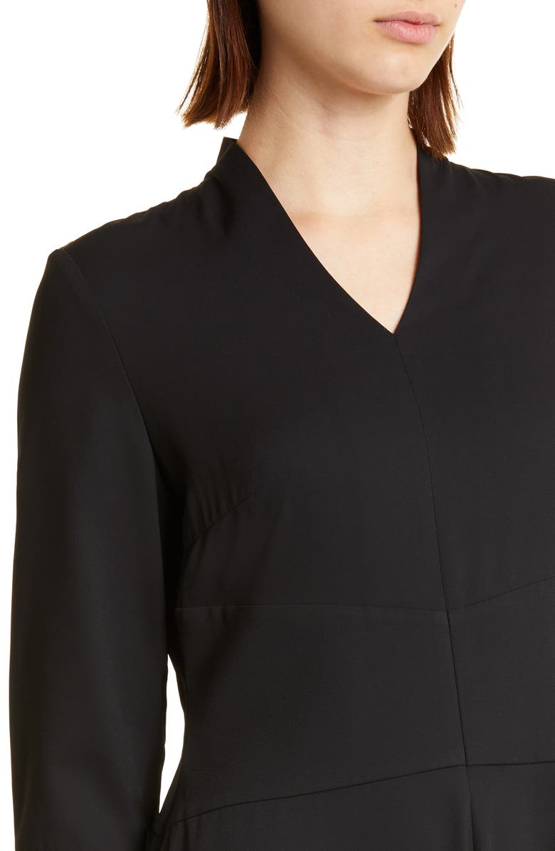 Misook Crêpe de Chine Midi Dress, Alternate, color,