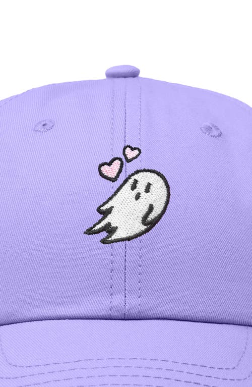 Dalix Heartly Ghost Embroidered Cap In Lavender