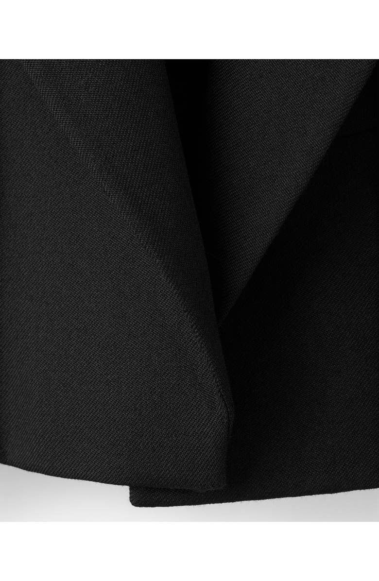 MANGO x Kaia Gerber Wool Crop Blazer, Alternate, color, Black