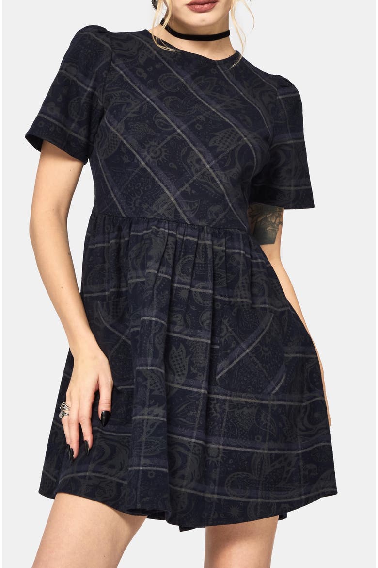 Plaith Mini Smock Dress, Alternate, color, Blue