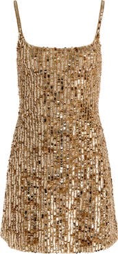 Alice + Olivia Nina Sequin Embellished Minidress