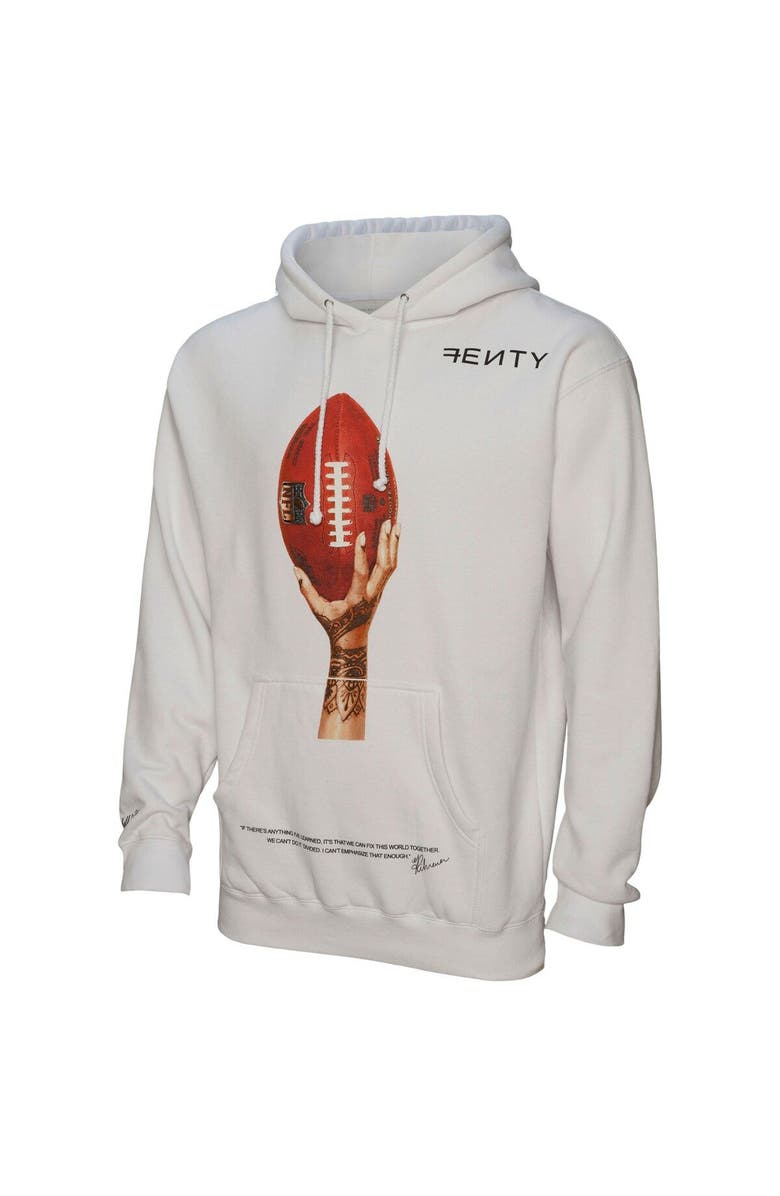 FENTY for Mitchell & Ness Unisex FENTY for Mitchell & Ness White Super Bowl LVII Icon Pullover Hoodie, Alternate, color,
