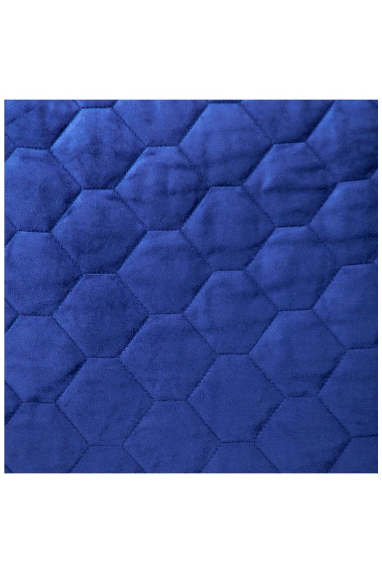 Bazyli Quilted Throw Pillow, Alternate, color, BLUE