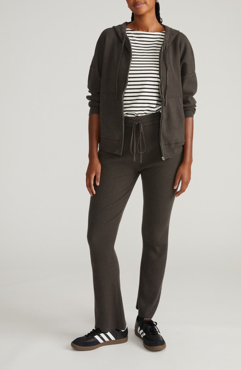 Universal Standard Rib Knit Zip-Up Hoodie, Alternate, color, 