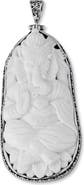SAMUEL B. Carved Bone Elephant Pendant