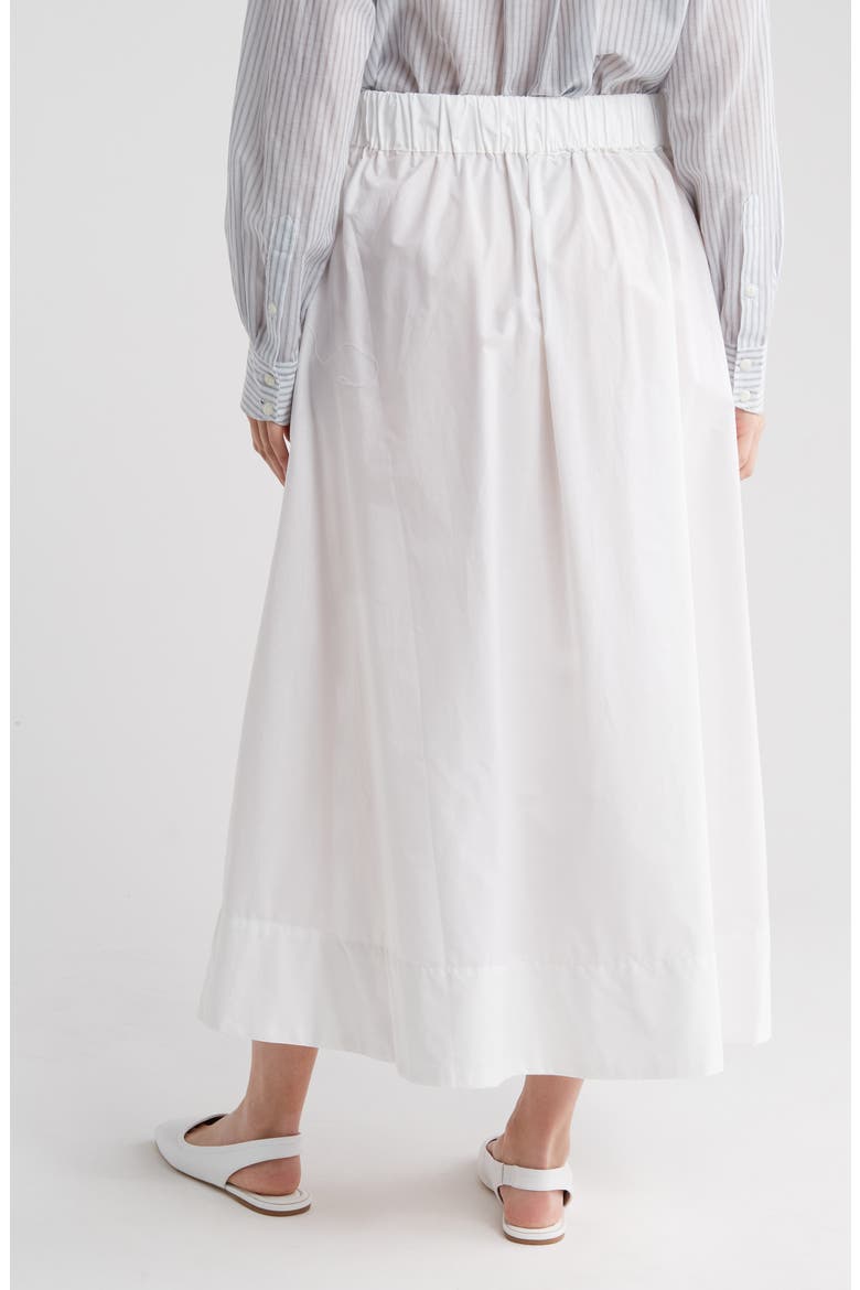 Cotton Poplin Skirt, Alternate, color, WHITE