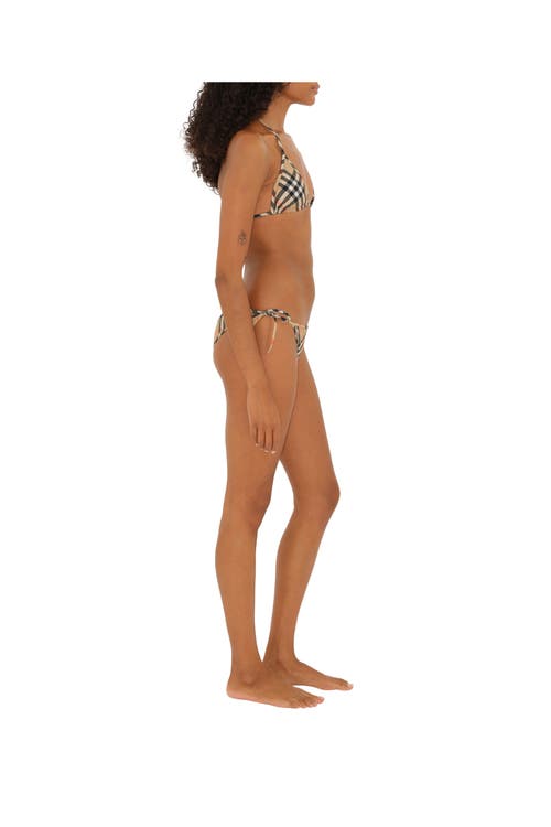 Burberry Check Bikini Briefs In Multi