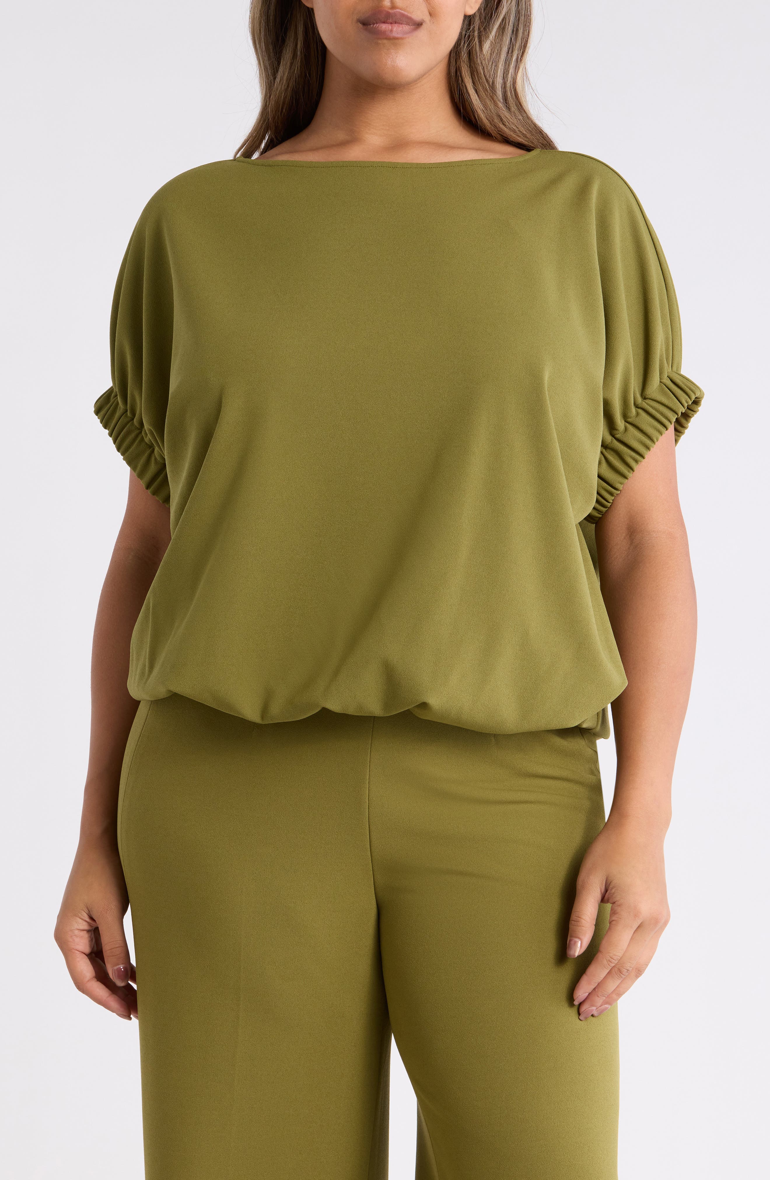 Elastic Cuff Dolman Sleeve T-Shirt