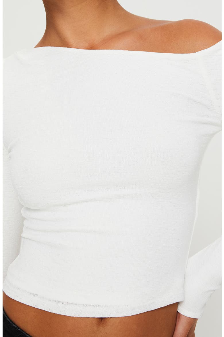 Malian Off the Shoulder Knit Top, Alternate, color, WHITE