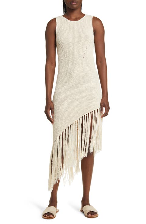 Rylee Sleeveless Fringe Hem Sweater Dress