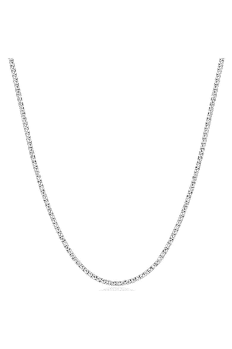 8Ct TW Diamond Tennis Necklace 4-Prong 14k Gold 16" Lab Grown, Main, color, 14k White Gold