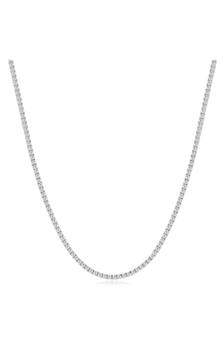 Bliss Diamond 8Ct TW Diamond Tennis Necklace 4-Prong 14k Gold 16" Lab Grown, Main, color, 14K White Gold