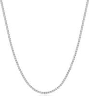 Bliss Diamond 8Ct TW Diamond Tennis Necklace 4-Prong 14k Gold 16" Lab Grown