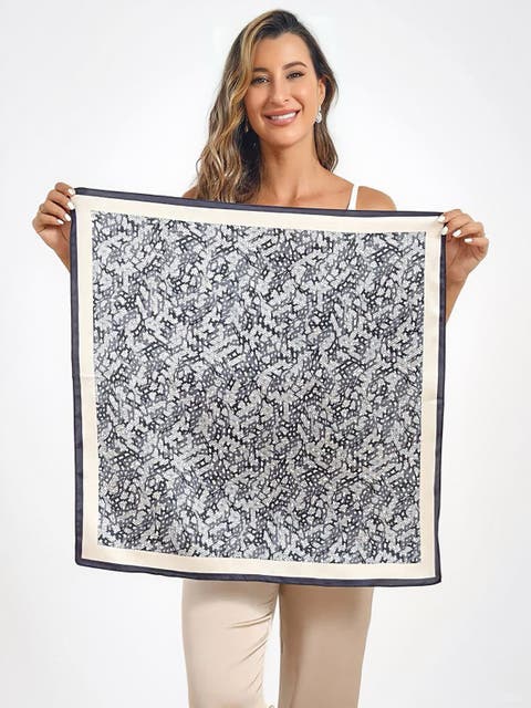 Pure Silk Printed Square Scarf