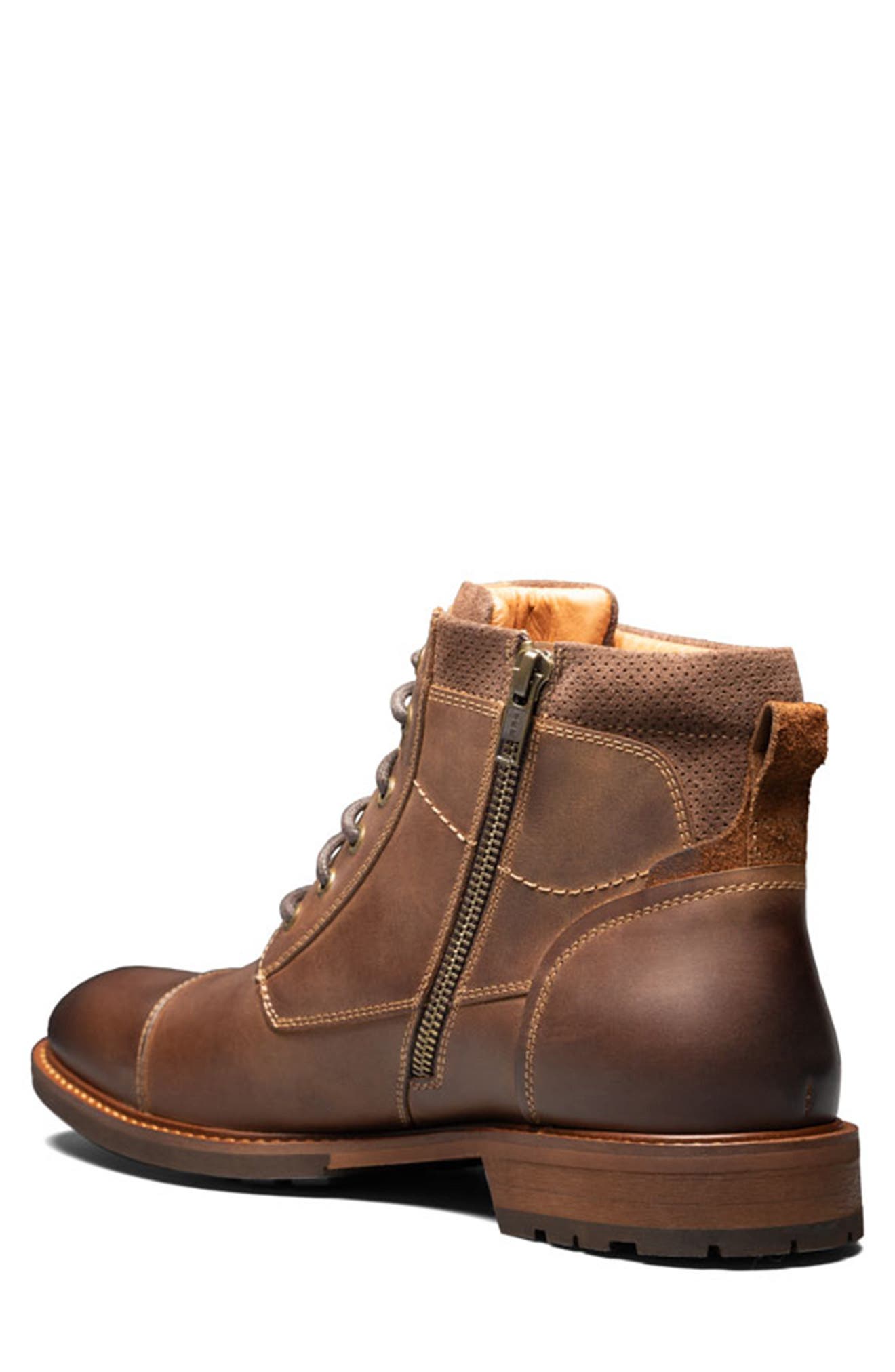 Florsheim Chalet Leather Cap Toe Boot, Alternate, color, Brown Ch