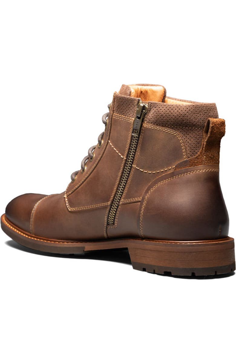 Florsheim Chalet Leather Cap Toe Boot, Alternate, color, Brown Ch