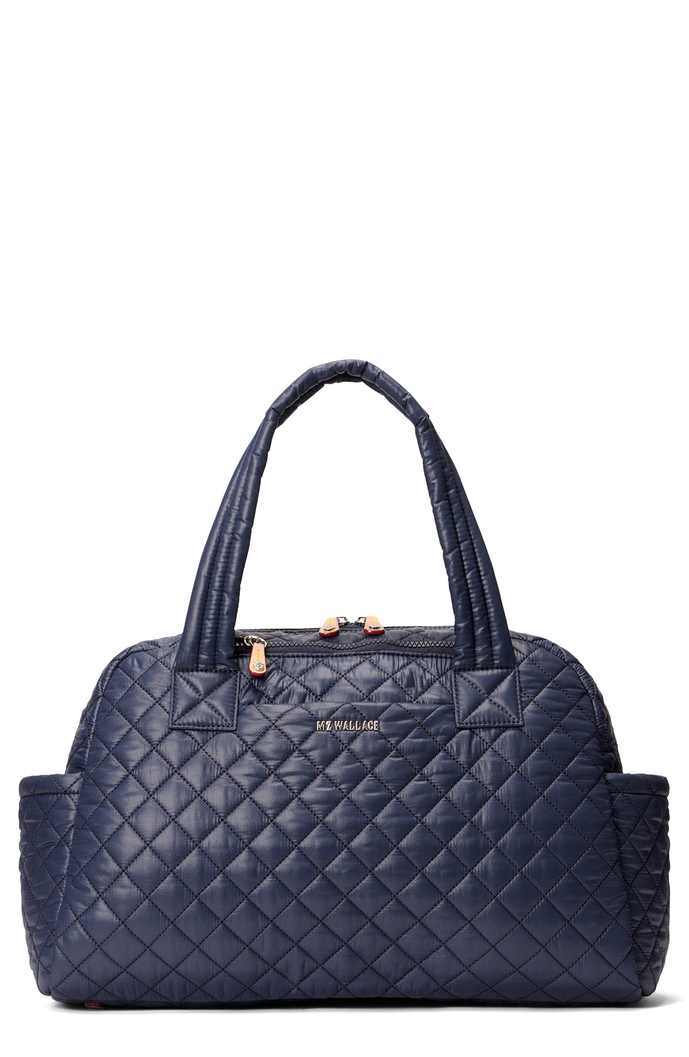 MZ Wallace Jimmy Deluxe Quilted Nylon Duffle Bag, Main, color, Dawn