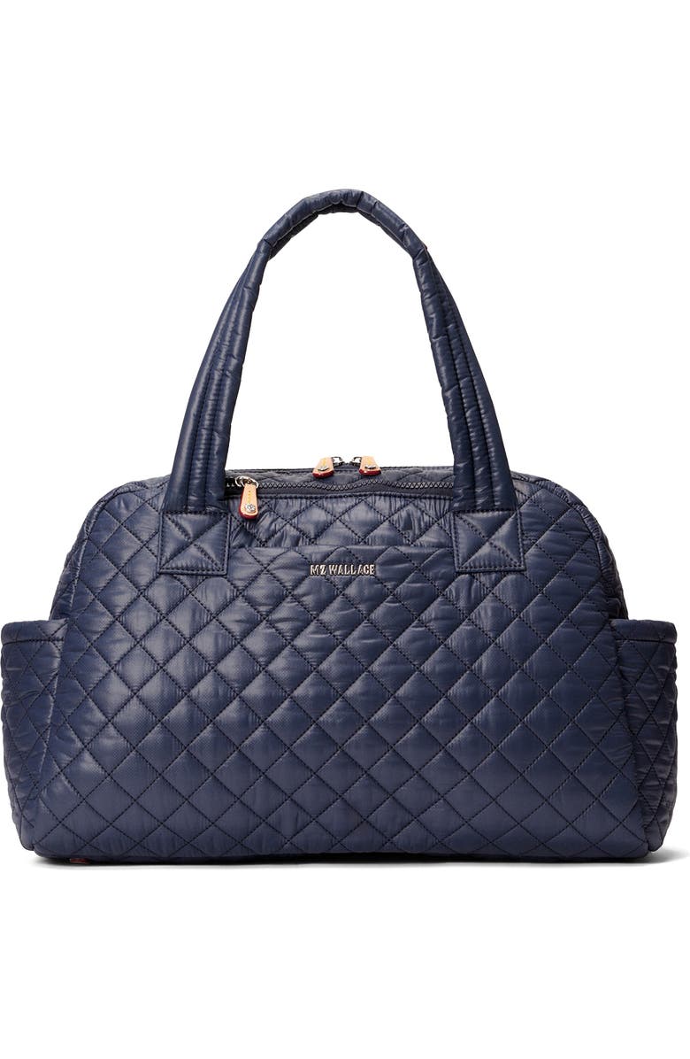 MZ Wallace Jimmy Deluxe Quilted Nylon Duffle Bag, Main, color, Dawn