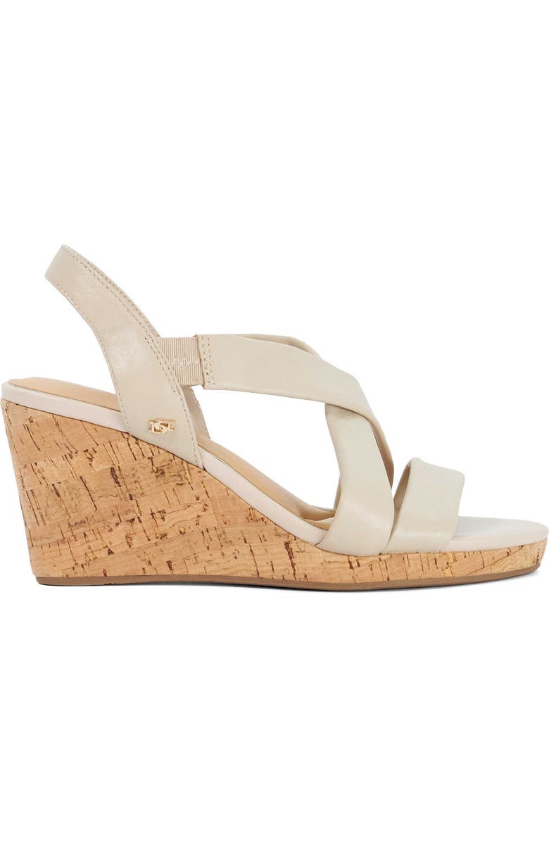 Dune London Kamies Slingback Platform Wedge Sandal, Alternate, color, Ecru