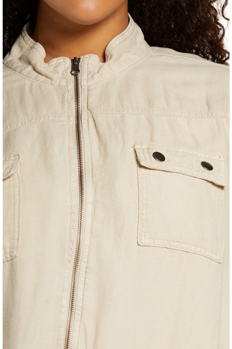 Linen Blend Field Jacket, Alternate, color, TAN NANTUCKET