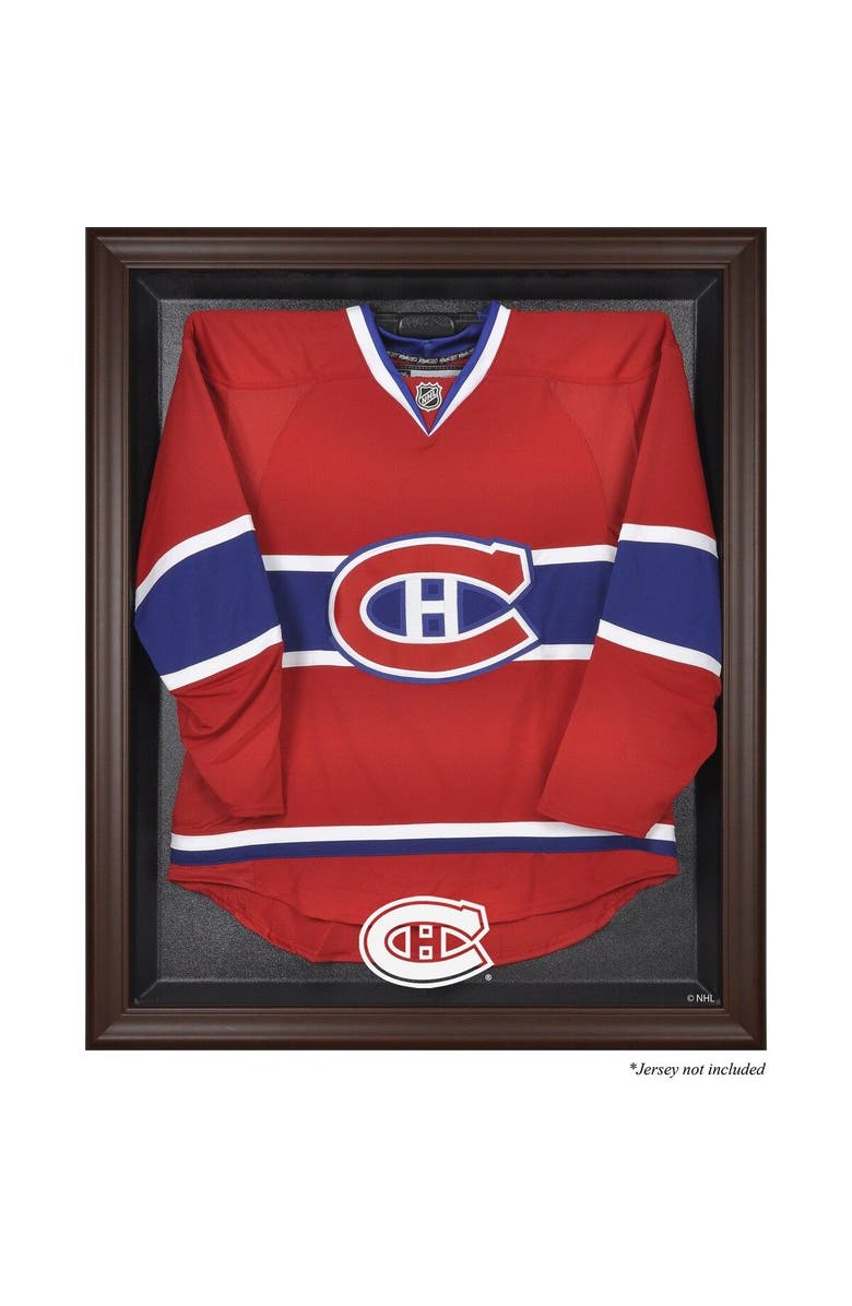 FANATICS AUTHENTIC Montreal Canadiens Brown Framed Logo Jersey Display Case, Main, color, 