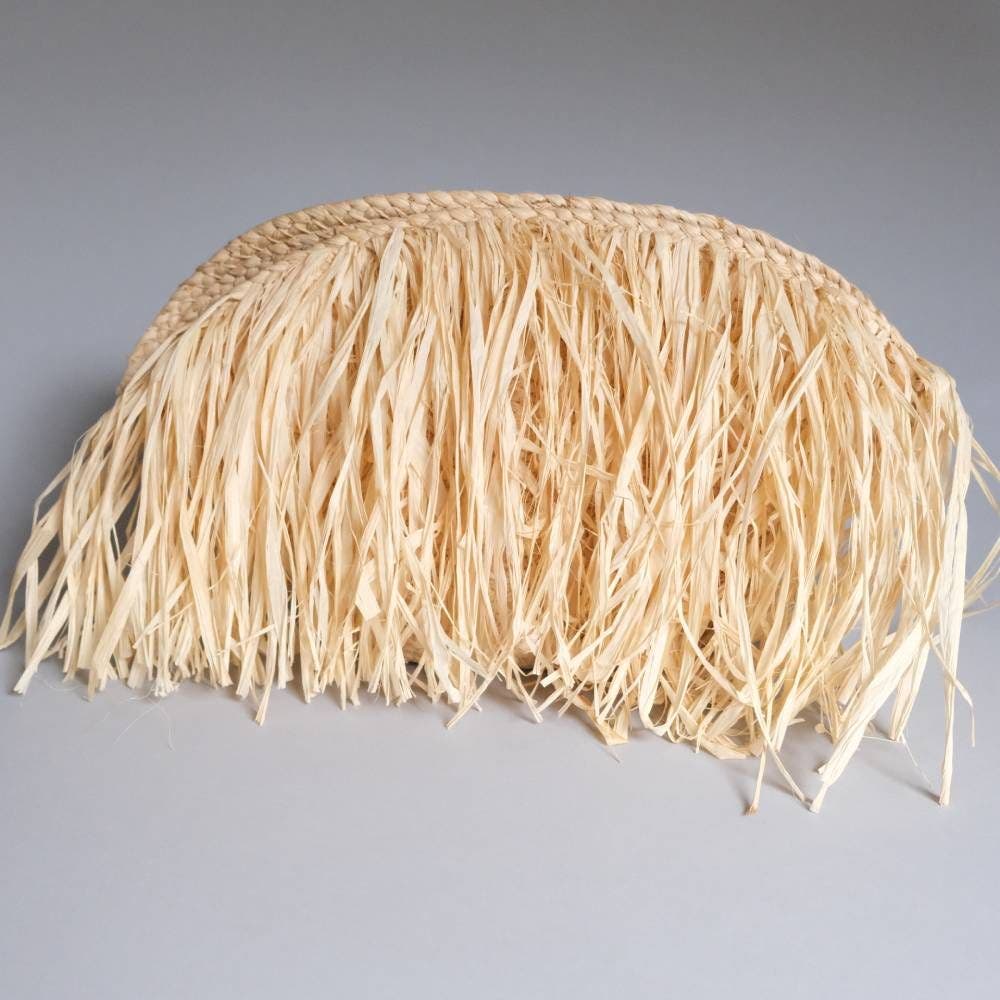 indego africa Shag Bag, Alternate, color, Natural Raffia Fibers