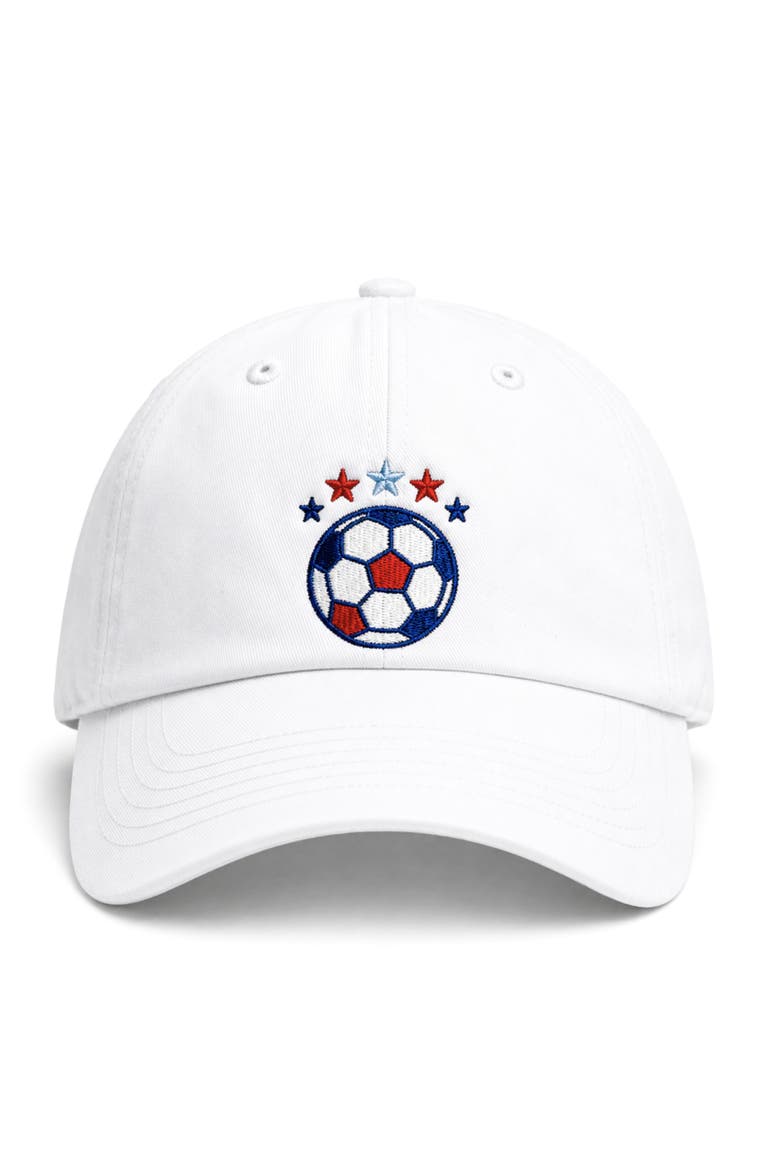 USA Soccer Bow Baseball Hat, Main, color, White