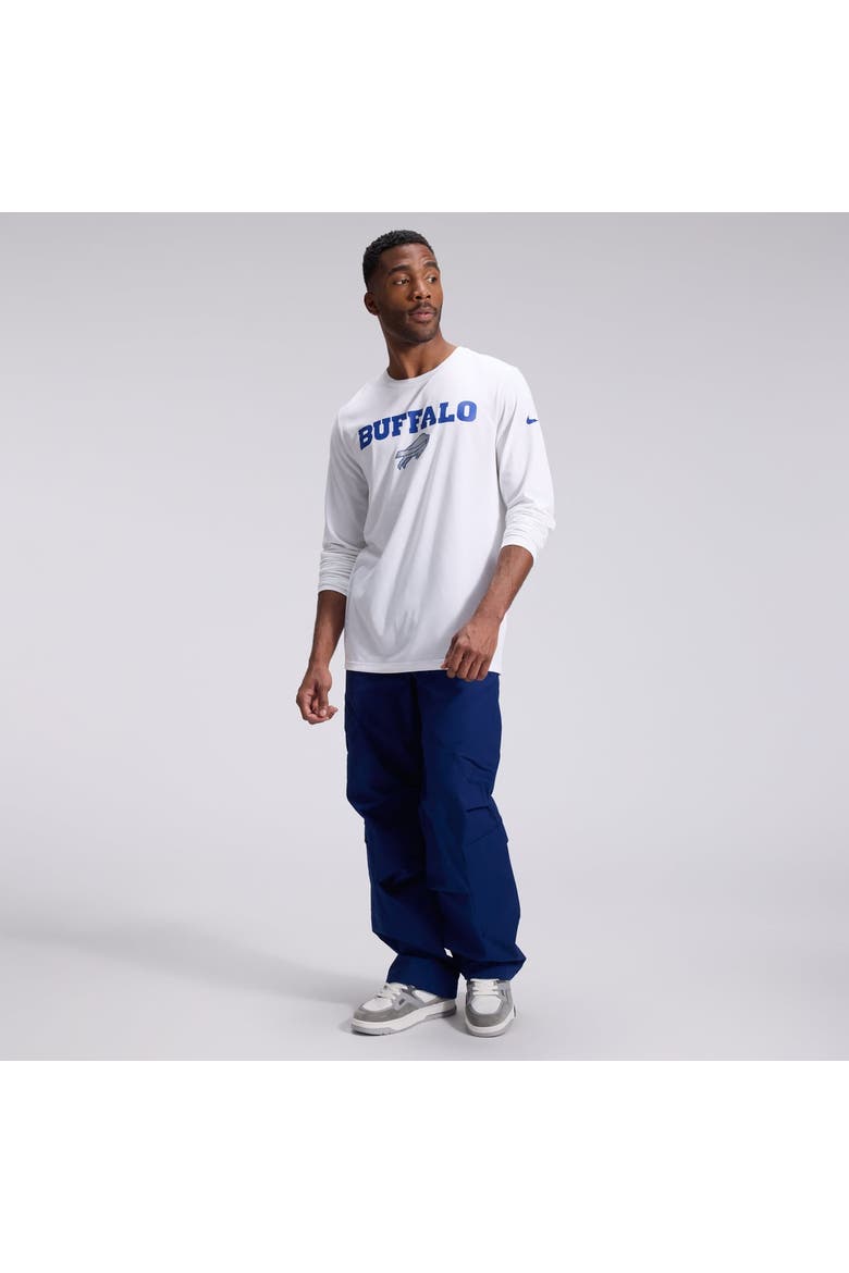 Men's Nike  White Buffalo Bills Rivalries Collection Sideline Legend Long Sleeve T-Shirt, Alternate, color, White