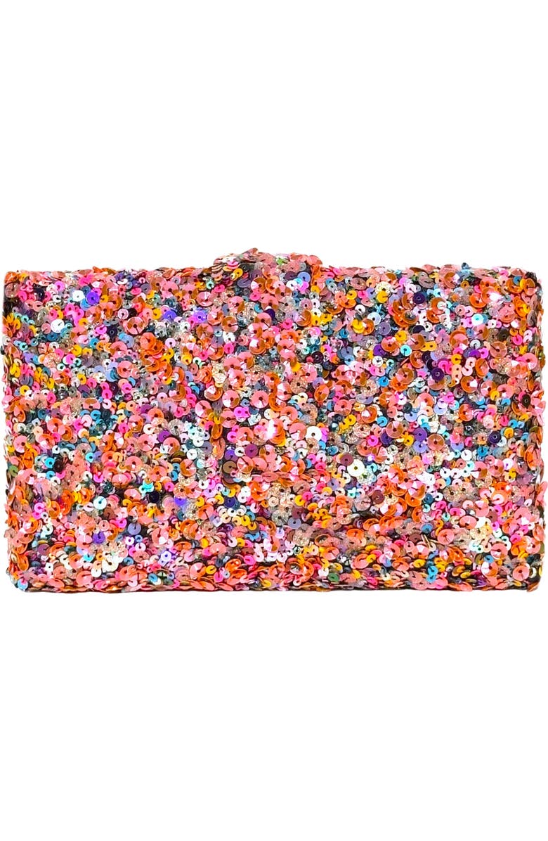 Simitri Melange Sequin Kitsch Clutch, Main, color, Candy