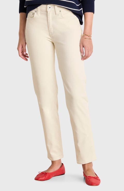 Corduroy Ankle Straight Leg Pants