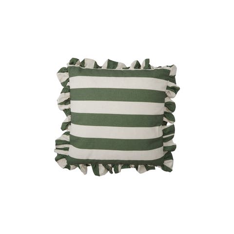 Artisan Striped Ruffle Pillow